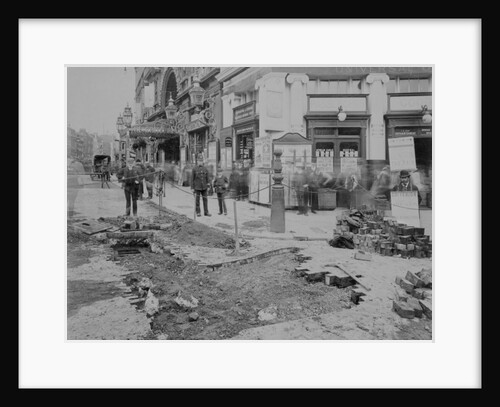 Removing the cobblestones outside the Criterion Theatre by English Photographer