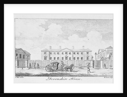 Devonshire House, engraved by Benjamin Green, 1761 by Samuel (after) Wale