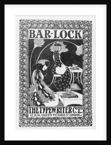 Advertisement for Bar-Lock Typewriters, c.1895 by English School
