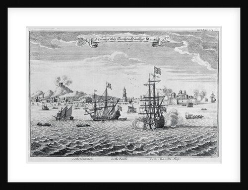 A view of the town and castle of Macao, c.1708 by English School