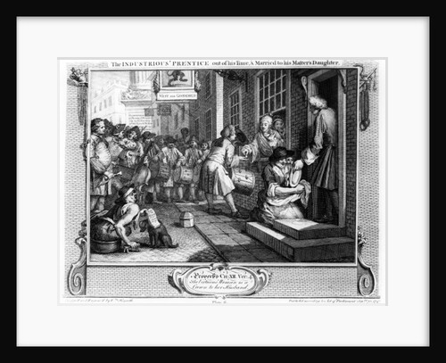 The Industrious 'Prentice out of his Time and Married to his Master's Daughter, plate VI of 'Industry and Idleness', 1747 by William Hogarth