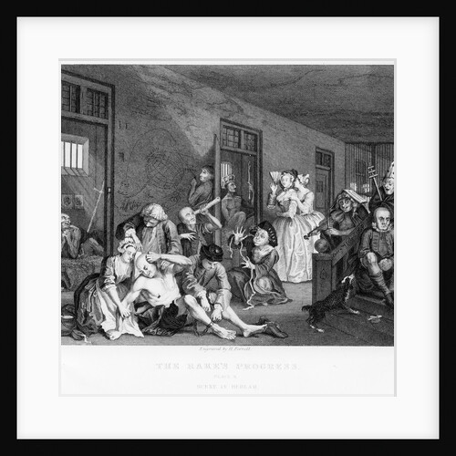 Scene VIII: The Rake in Bedlam, 1735 by William Hogarth