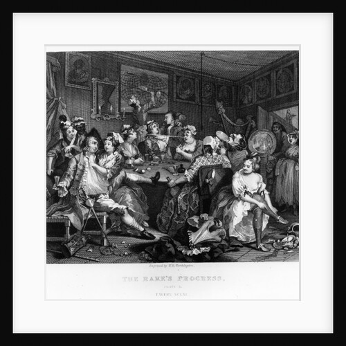 Scene III: The Rake at the Rose Tavern, 1735 by William (after) Hogarth