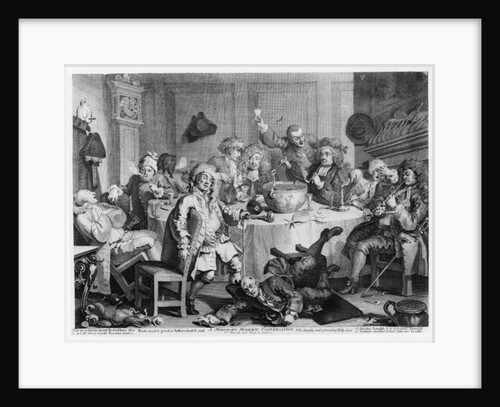A Midnight Modern Conversation, 1733 by William Hogarth