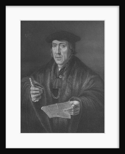 Portrait of Sir John More, engraved by W.T.Mote by Jan Cornelisz (after) Vermeyen