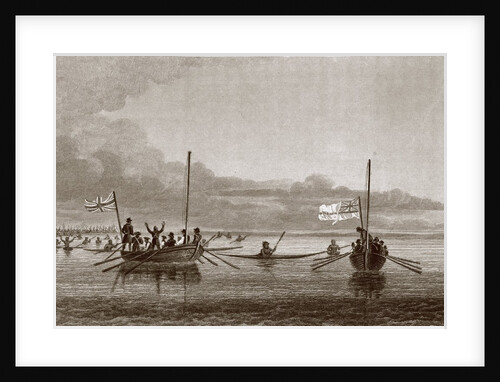 Eskimaux Coming Towards the Boats in Shoalwater Bay, July 7, 1826 by George Back