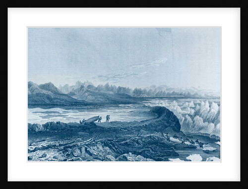 Launching Boats across a Reef opposite to Mount Conybeare by George (after) Back