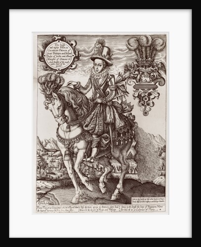 Charles I as Prince of Wales on Horseback by Renold Elstrack