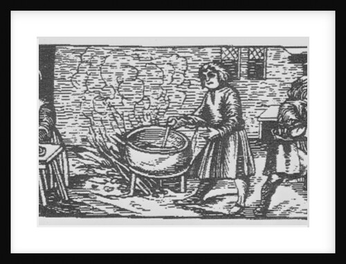 Interior of a Kitchen by German School