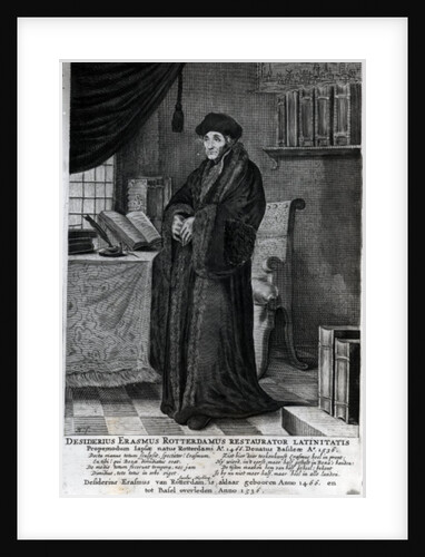 Desiderius Erasmus, 'Restorer of the Latin language' by Dutch School