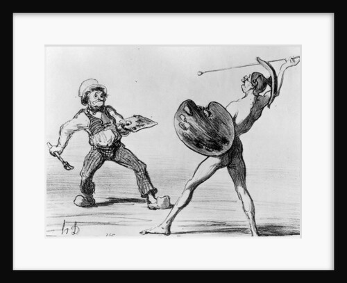 Battle of the Schools - Idealism and Realism by Honore Daumier