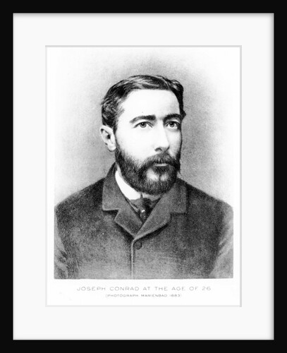 Joseph Conrad at the age of 26, engraved after a photograph from 1883 by German photographer