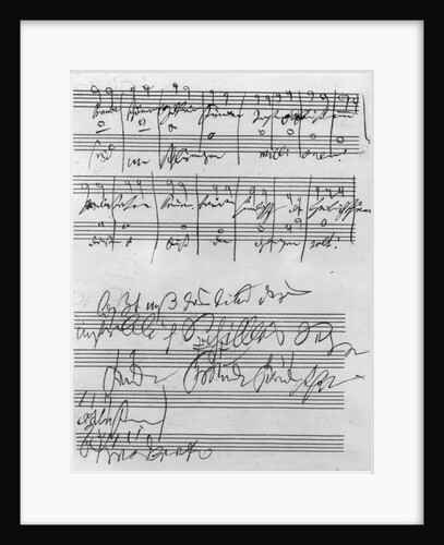 Facsimile of a page of music from the 'Biography of L. van Beethoven' by Anton Schindler by Ludwig van Beethoven