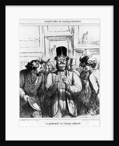 The Promenade of the Influential Critic by Honore Daumier