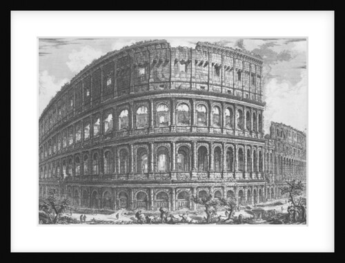 View of the Flavian Amphitheatre, known as the Colosseum from 'Vedute', first published in 1756, pub. by E & F.N. Spon Ltd., 1900 by Giovanni Battista Piranesi