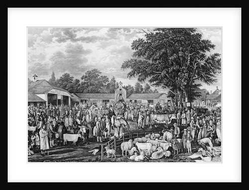 Woburn Sheepshearing by George (after) Garrard