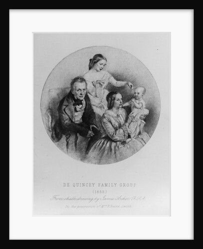 Thomas de Quincey and his family, 1855 by James (after) Archer