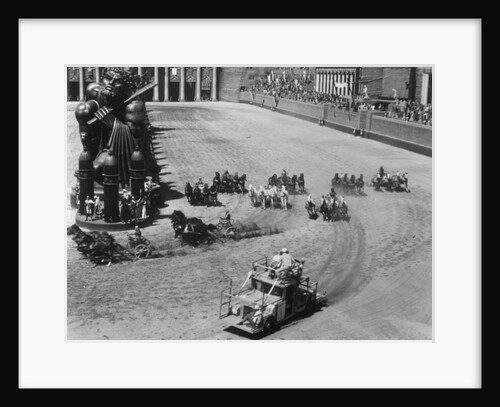 Filming the chariot race from 'Ben-Hur', 1925 by American Photographer