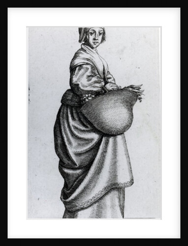 Maid returning from market, 1640 by Wenceslaus Hollar