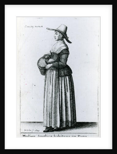 English Country Woman, 1643 by Wenceslaus Hollar