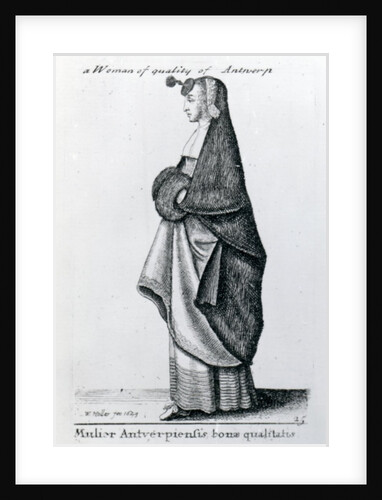 Woman of Quality from Antwerp, 1643 by Wenceslaus Hollar