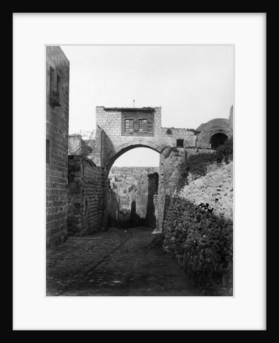 The Ecce Homo Arch across the Via Dolorosa in Jerusalem, 1857 by James & Beato Felice Robertson