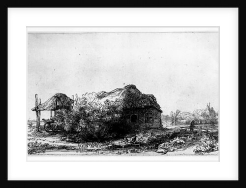 Landscape with a Cottage and Haybarn by Rembrandt Harmensz. van Rijn