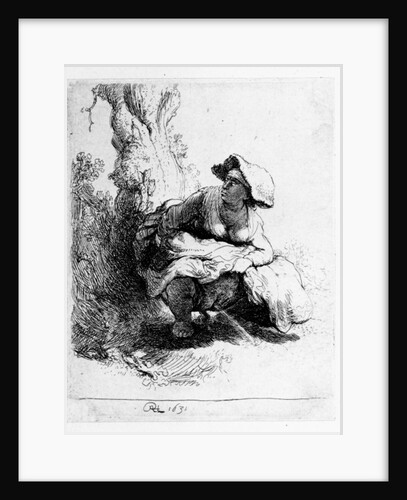 Woman urinating under a tree, 1631 by Rembrandt Harmensz. van Rijn