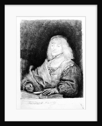 Portrait of a man at a desk, 1641 by Rembrandt Harmensz. van Rijn