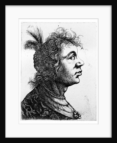 Head of a woman, 1637 by Rembrandt Harmensz. van Rijn (school of)