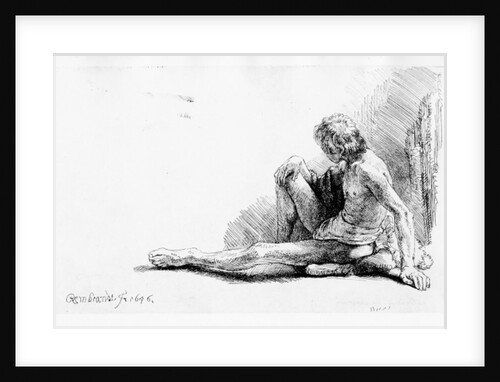 Man seated on the ground, 1646 by Rembrandt Harmensz. van Rijn