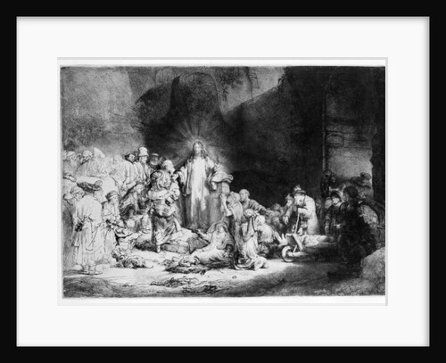 Christ preaching in a rocky landscape, c.1645 by Rembrandt Harmensz. van Rijn