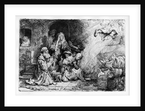 The Angel departing the family of Tobias, 1641 by Rembrandt Harmensz. van Rijn