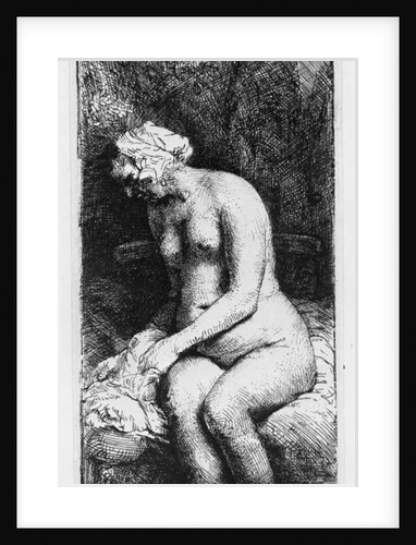 Woman bathing, 1658 by Rembrandt Harmensz. van Rijn