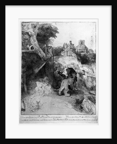 St. Jerome in an Italian landscape, c.1653 by Rembrandt Harmensz. van Rijn