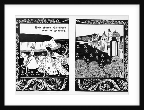How Queen Guenever Rode on Maying, 1894 by Aubrey Beardsley