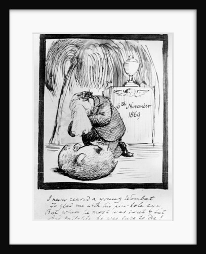 Rossetti lamenting the death of his Wombat, 1869 by Dante Gabriel Charles Rossetti