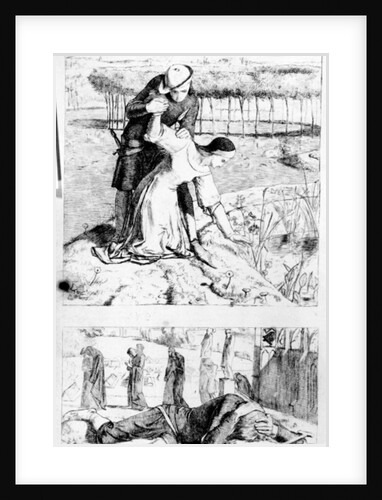 Illustration to Thomas Woolner's 'My Beautiful Lady', published in 'The Germ', 1850 by William Holman Hunt