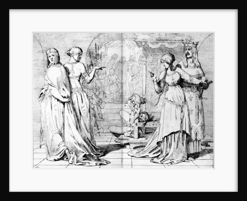Cordelia led away from Goneril and Regan by Ford Madox Brown