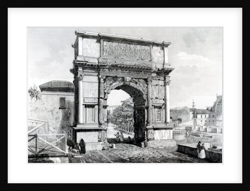 Arch of Titus, part of a series of 'Views of Rome', 1845 by Carlo Piccoli