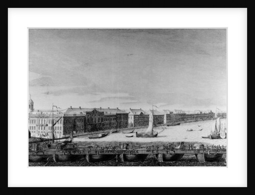Saint Isaac's Pontoon Bridge across the River Neva by School Russian