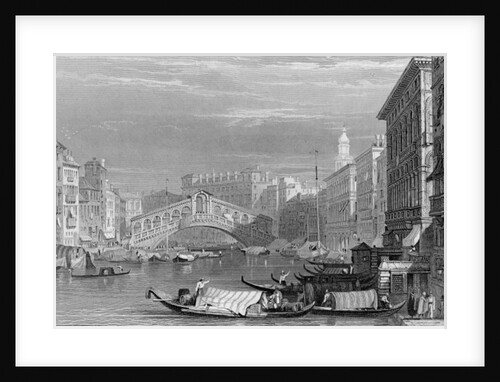 The Rialto Bridge, Venice by Samuel Prout