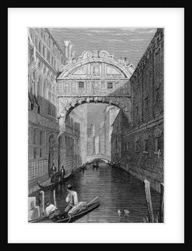 The Bridge of Sighs, Venice, engraved by Robert Wallis, 1829 by Samuel Prout