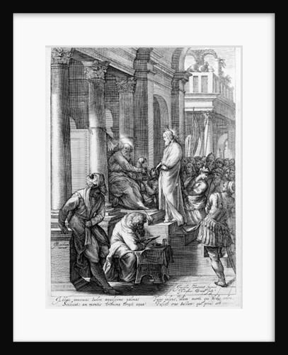 Christ before Pilate, engraved by Nicolaes Braeu by Jacopo Robusti Tintoretto