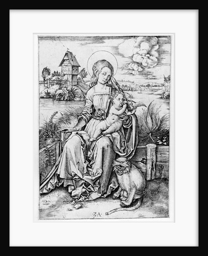 Madonna with the monkey by Albrecht (after) Durer or Duerer