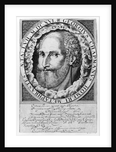 Portrait of George Chapman c.1609-10 by William Hole