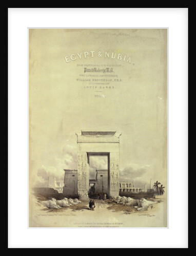 Great Gateway leading to the Temple of Karnak, titlepage to 'Egypt and Nubia', lithograph by Louis Haghe, published 1849 by David (after) Roberts