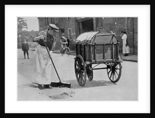 Women Roadsweepers, War Office photographs, 1916 by English Photographer