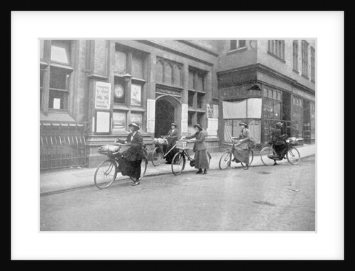 Women acting as Postmen, War Office photographs, 1916 by English Photographer