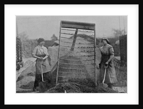 Riddling Cinders, War Office photographs, 1916 by English Photographer